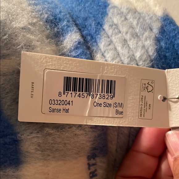 Barts Blue and White Bucket Hat - Picture 2 of 8